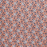 Crêpe Fleurs Fond Terracotta - Ribes y Casals