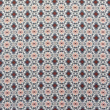 Crepe Fleurs Géométriques Orange - Ribes y Casals