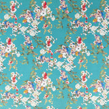 Crepe Fleurs Kimono Aigue-Marine - Ribes y Casals