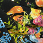 Crepe Fleurs Branche Noir - Ribes y Casals