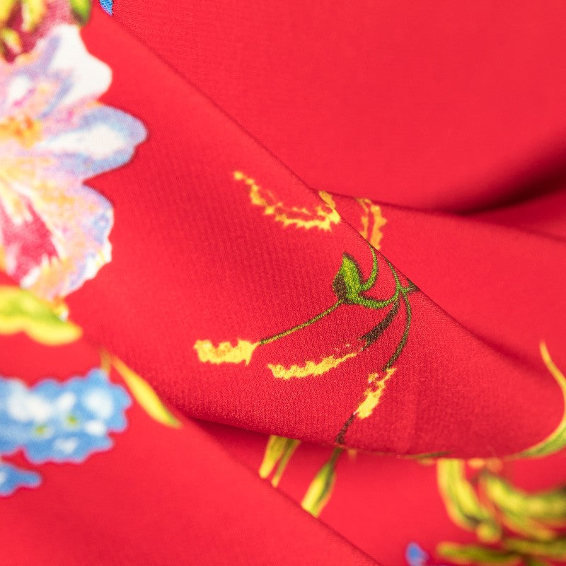 Crepe Fleurs Branche Rouge - Ribes y Casals