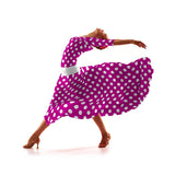 Crêpe Pois Blanc Fond Ciclamen 3,5 cm - Ribes y Casals