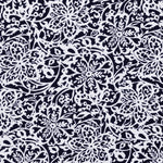 Crêpe Marocain Floral Bleu Marine - Ribes y Casals