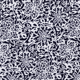 Crêpe Marocain Floral Bleu Marine - Ribes y Casals
