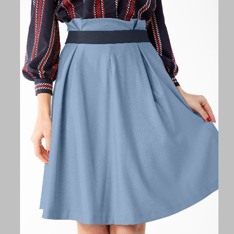 Tissu Crepe Polyester Bleu - Ribes y Casals