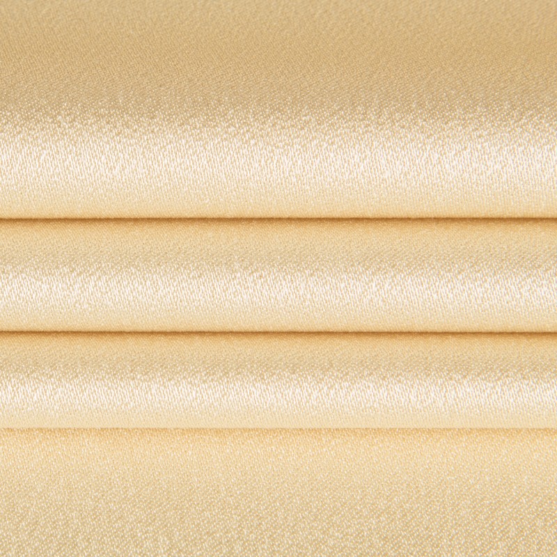 Tissu Crêpe Satin Jaune Pâle - Ribes y Casals