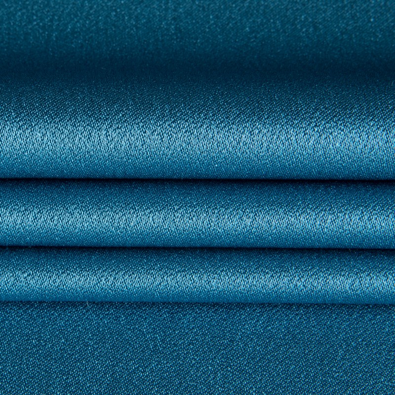 Tissu Crêpe Satin Bleu Canard - Ribes y Casals
