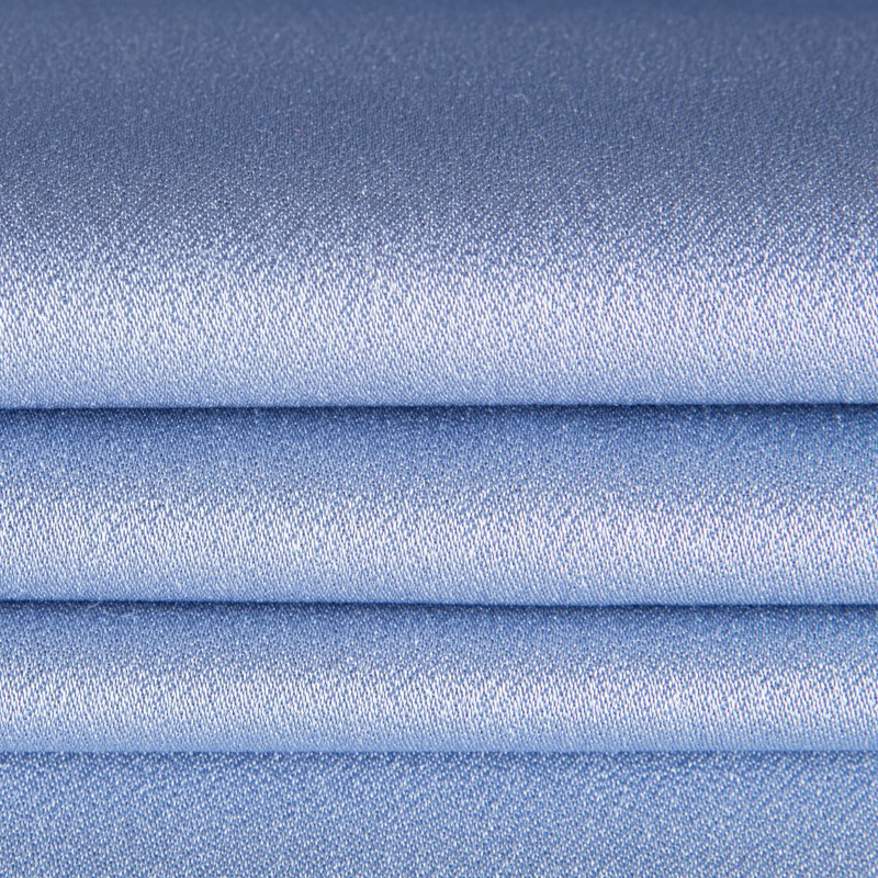 Tissu Crêpe Satin Bleu Lavande - Ribes y Casals