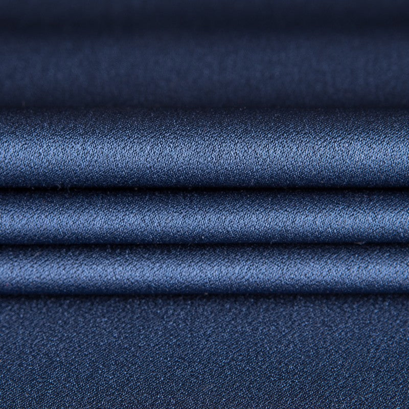 Tissu Crêpe Satin Bleu Marine - Ribes y Casals