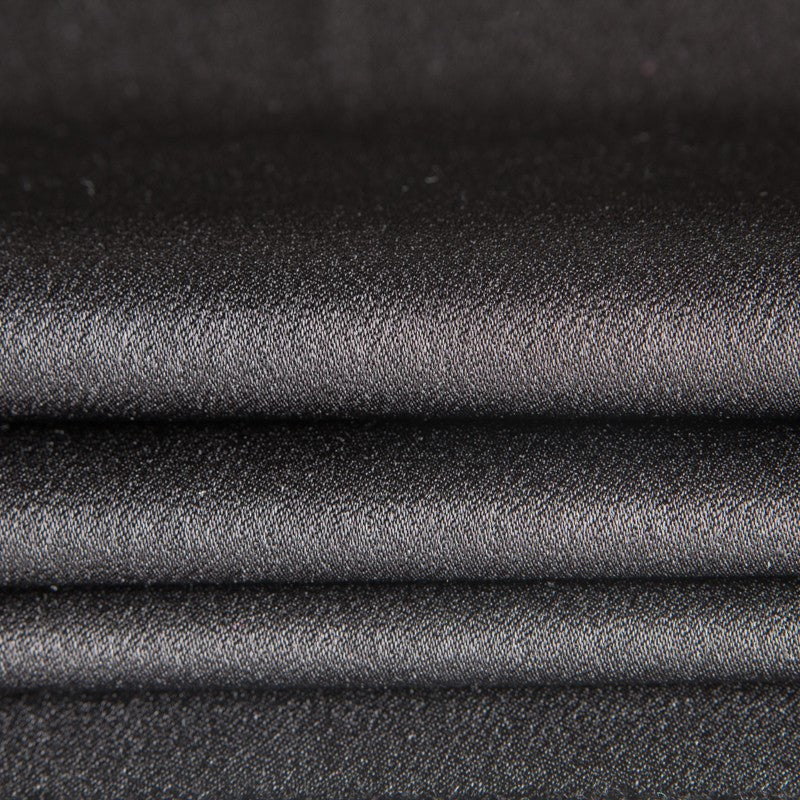 Tissu Crêpe Satin Noir - Ribes y Casals