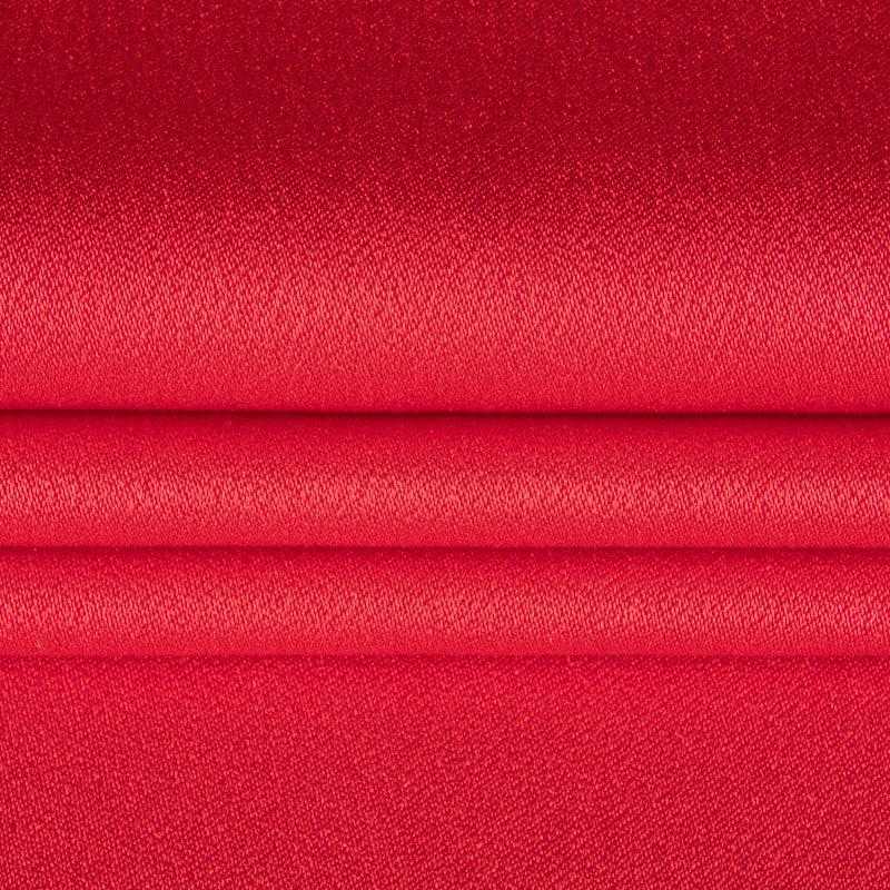 Tissu Crêpe Satin Rouge - Ribes y Casals