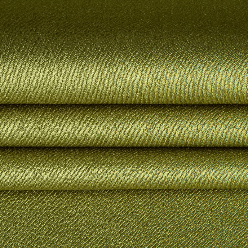 Tissu Crêpe Satin Vert Caqui - Ribes y Casals