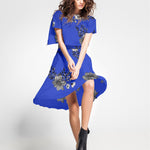 Tissu Bleu Crêpe Vintage - Ribes y Casals