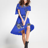 Tissu Bleu Crêpe Vintage - Ribes y Casals