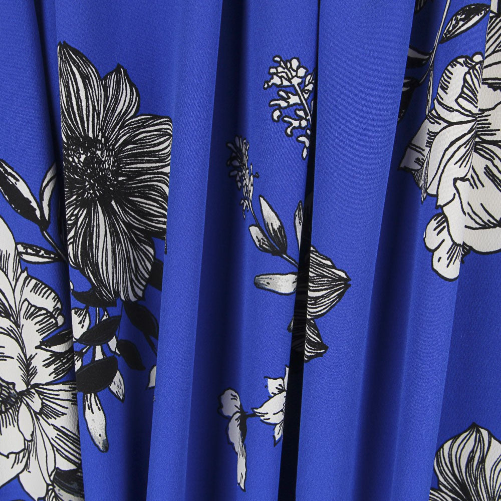 Tissu Bleu Crêpe Vintage - Ribes y Casals