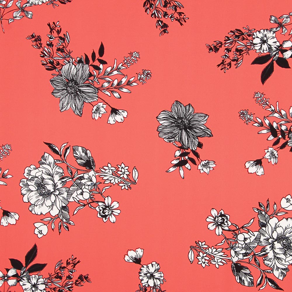 Tissu Crêpe Corail Vintage - Ribes y Casals