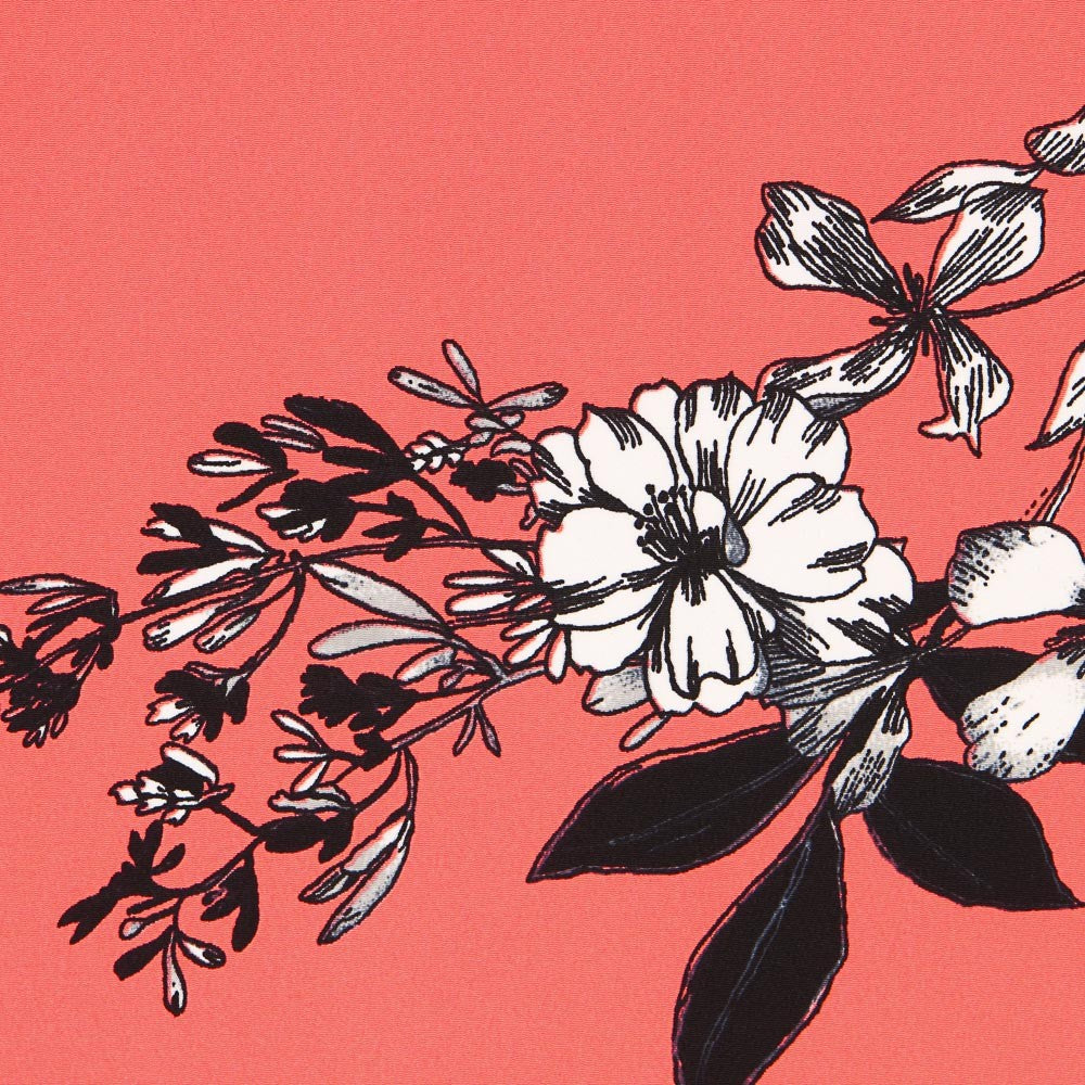 Tissu Crêpe Corail Vintage - Ribes y Casals