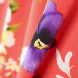 Tissu Crêpe Roses Zambra Coral - Ribes y Casals