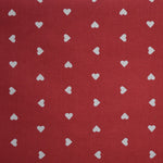 Tissu Coton Coeurs Fond Rouge - Ribes y Casals