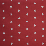 Tissu Coton Coeurs Fond Rouge - Ribes y Casals