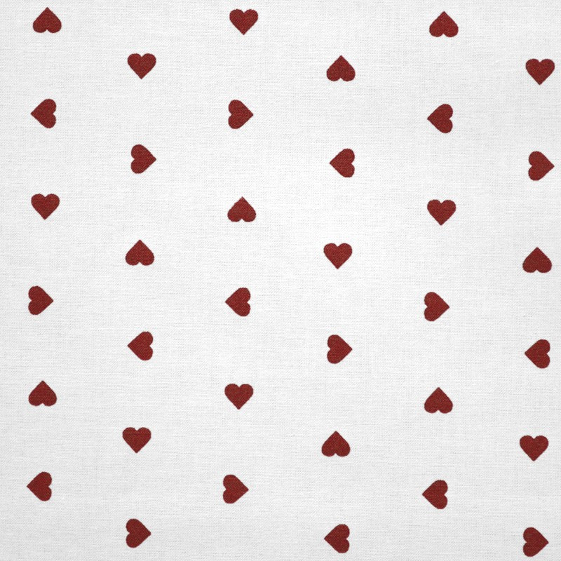 Tissu Coton Coeurs Rouges - Ribes y Casals
