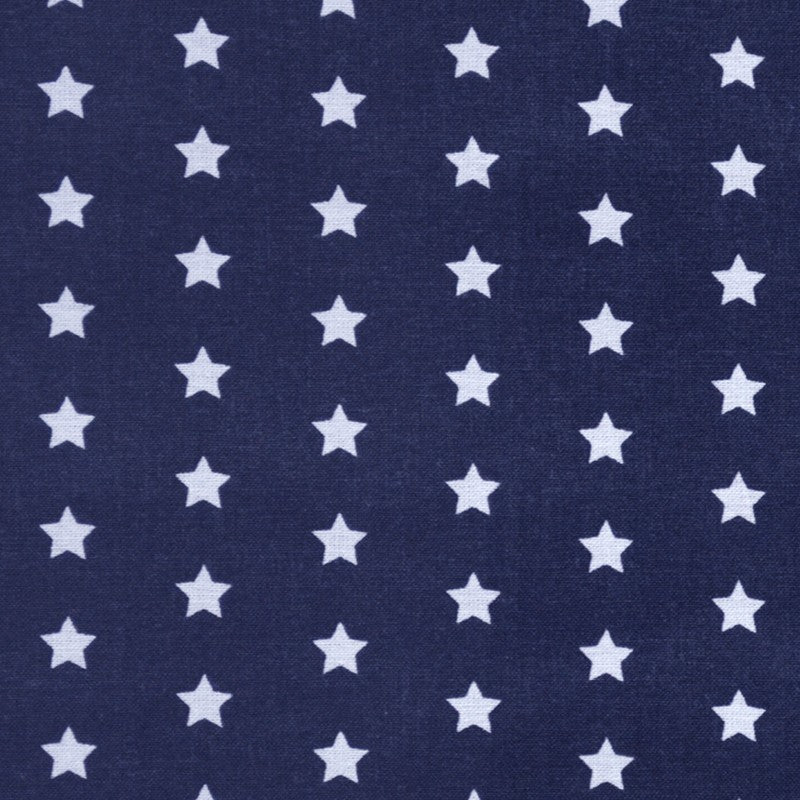 Tissu Coton Étoiles Fond Bleu - Ribes y Casals