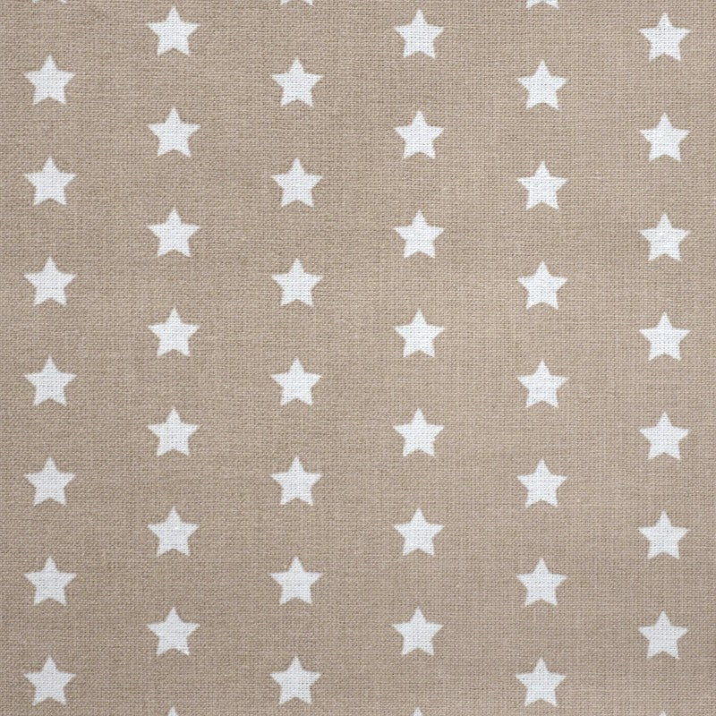 Tissu Coton Étoiles Fond Camel - Ribes y Casals