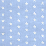 Tissu Coton Étoiles Fond Bleu Celeste - Ribes y Casals