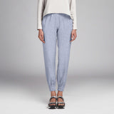 Tissu Lin Pied de Poule Bleu - Ribes y Casals