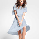 Toile Lin Pied de Poule Celeste - Ribes y Casals