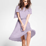 Tissu Lin Rayures Lilas - Ribes y Casals