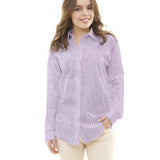 Tissu Lin Rayures Lilas - Ribes y Casals