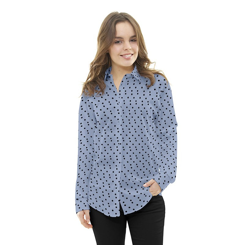 Tissu à Pois Satiné Celeste - Ribes y Casals