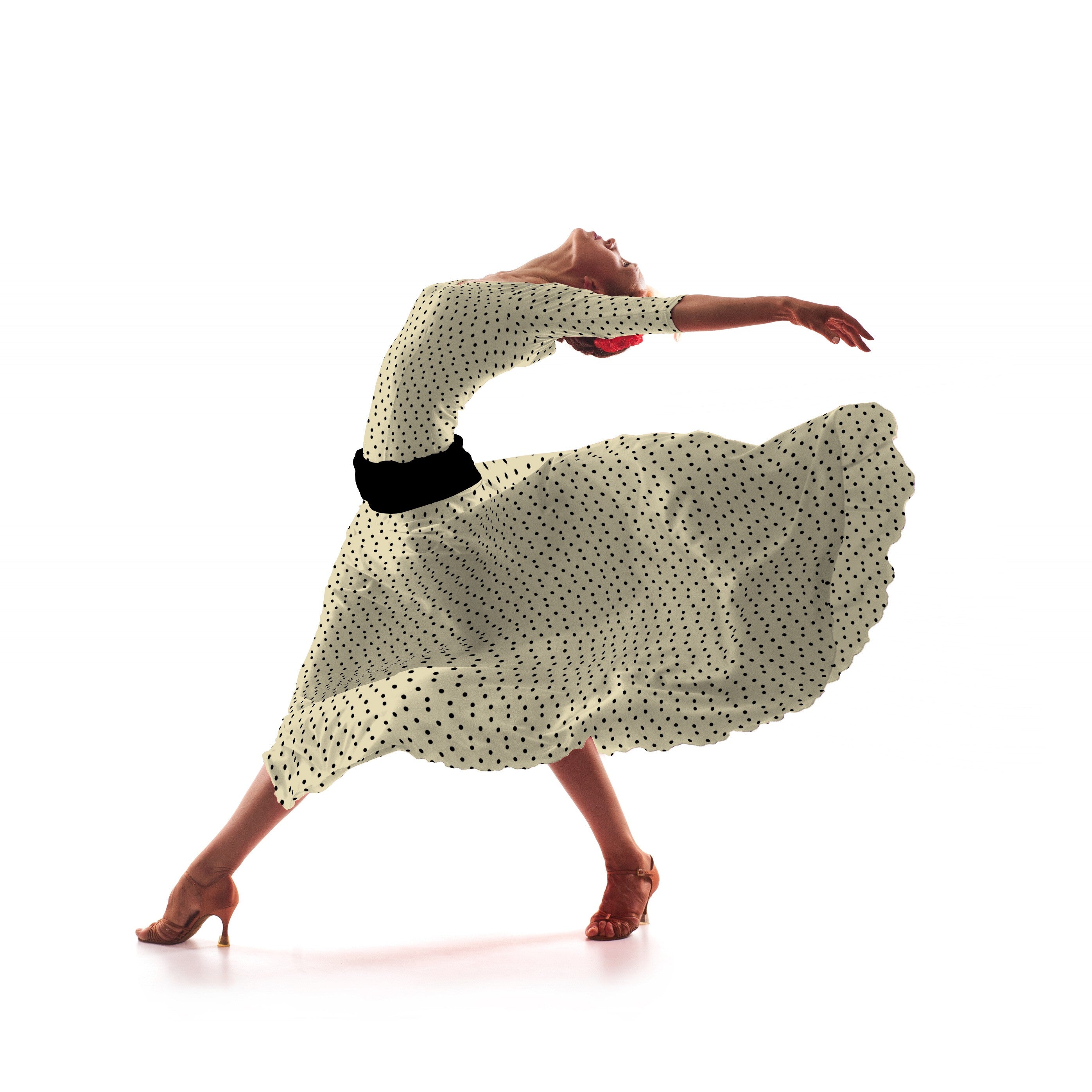 Tissu à Pois Satiné Écru - Ribes y Casals