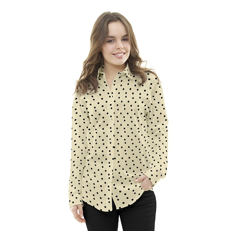 Tissu à Pois Satiné Écru - Ribes y Casals