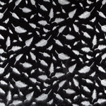 Tissu en Fourrure Plumes Argent - Ribes y Casals