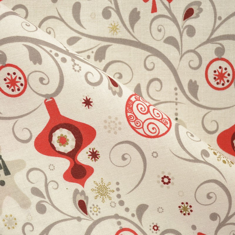 Retal Tela Decorado Navideño Rojo 50x150 cm - Ribes y Casals