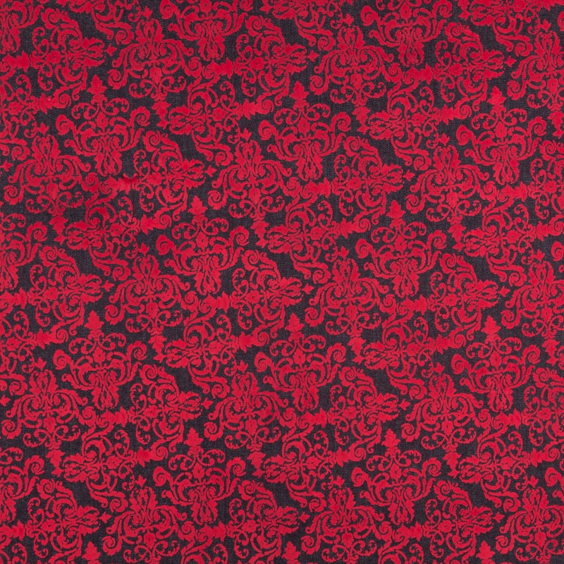Tissu Denim Stretch Jacquard Rouge - Ribes y Casals