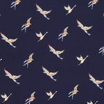 Tissu Élastique Oiseaux Navy - Ribes y Casals