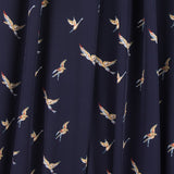 Tissu Élastique Oiseaux Navy - Ribes y Casals