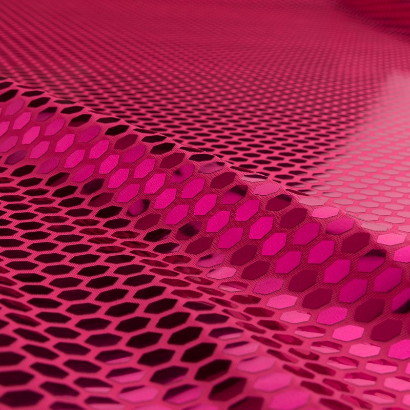Tissu Élastique Miroir Rose Fluo - Ribes y Casals