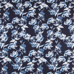 Tissu Élastique Fleurs Navy - Ribes y Casals