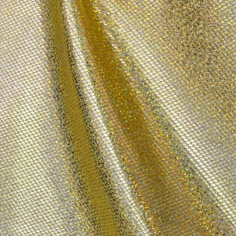 Tissu Élastique Hologramme Doré - Ribes y Casals