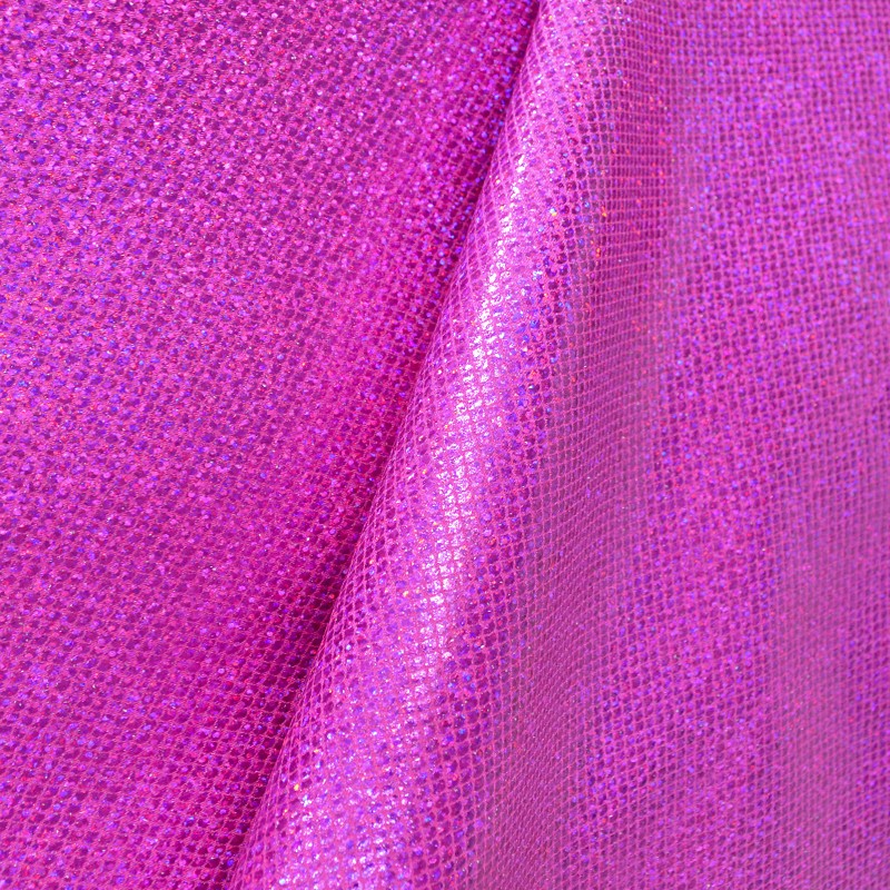 Tissu Élastique Hologramme Fuchsia - Ribes y Casals