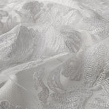 Dentelle Feuille Rebrodée Blanc - Ribes y Casals