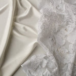 Dentelle Feuille Rebrodée Blanc - Ribes y Casals