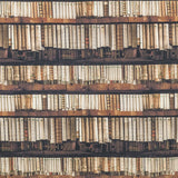 Tissu Imprimé Coton Livres Marron - Ribes y Casals