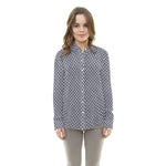 Tissu Imprimé Ronds Dans Carrés Marine - Ribes y Casals