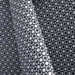 Tissu Imprimé Ronds Dans Carrés Marine - Ribes y Casals