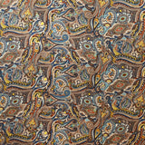 Satin Mat Imprimé Cachemire Turquoise - Ribes y Casals